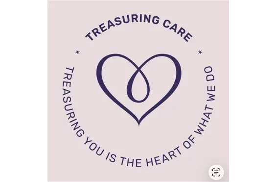 Treasuring Care - A company logo