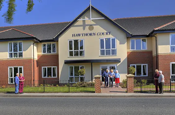 Hawthorn Court - outside view of care home