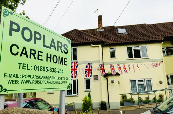 Poplars Care Home - An outside view of the home